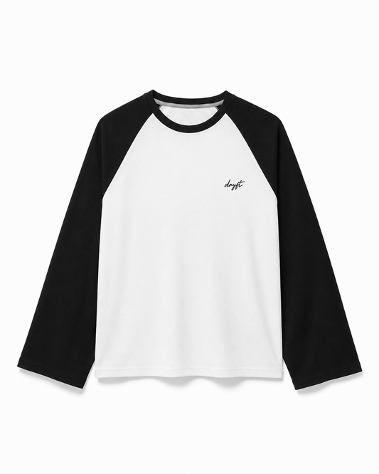 Raglan Waffle Black T-Shirt