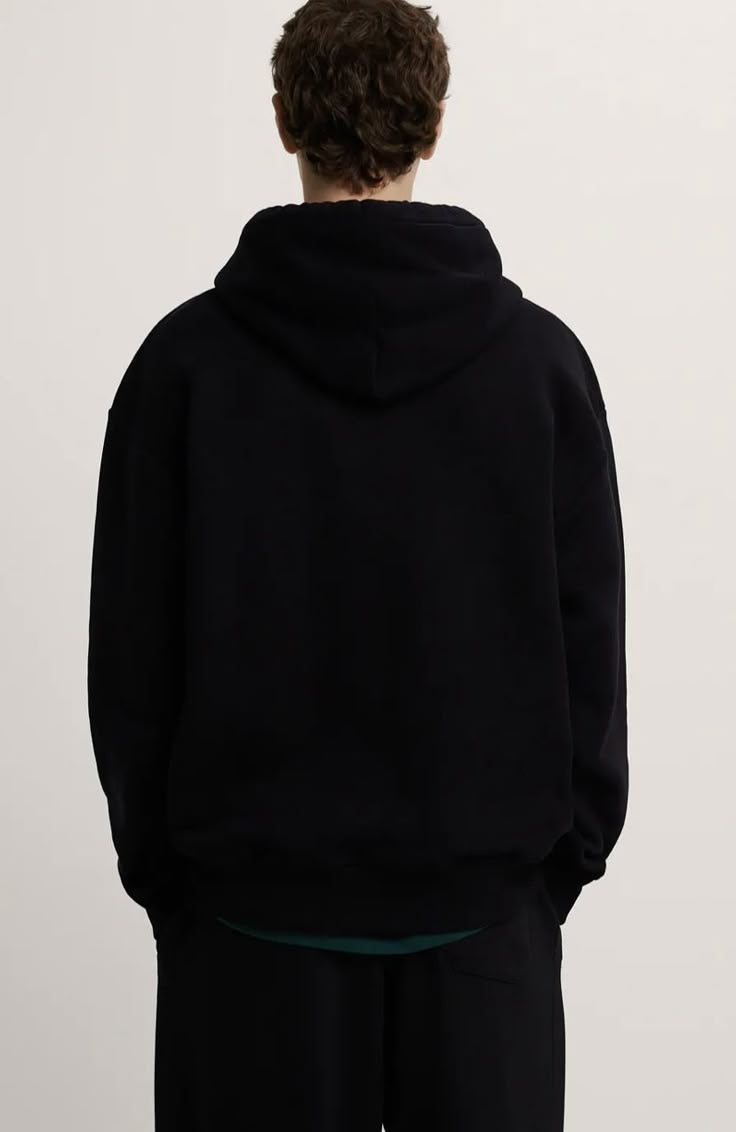 The Essential Black Oversized Hoodie | Premium Heavyweight Blank