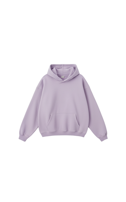 Premium 350 GSM Solid Lavender Oversized Hoodie