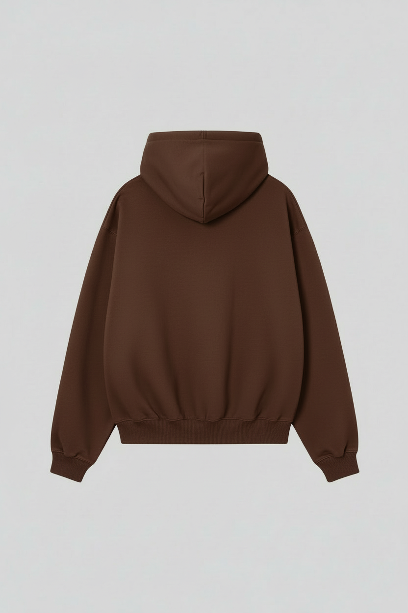 Premium Oversized Cocoa Brown Hoodie for Men | Ultra-Soft Fabric, Relaxed Fit, Minimalist Streetwear Essential”