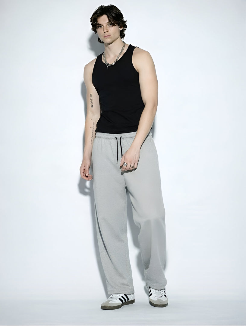 DRYFT. Wide-Leg Sweatpants - Light Grey
