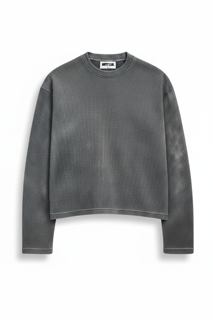 Acid Wash Waffle White BG
