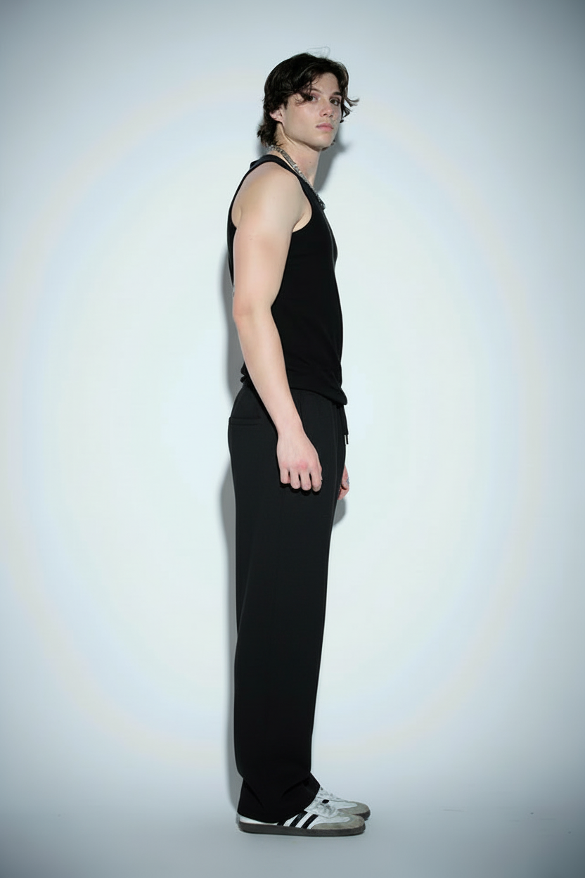 Black Sweatpants Side Profile