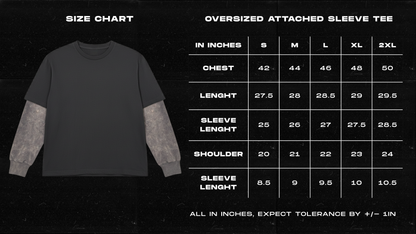 TRUST ISSUE Oversized Tee with Attached Sleeves