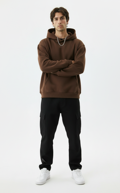 Rahul Brown Hoodie Arms Crossed
