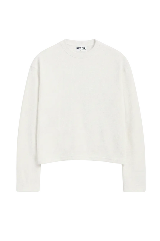 White Sweatshirt Dryft Club Label